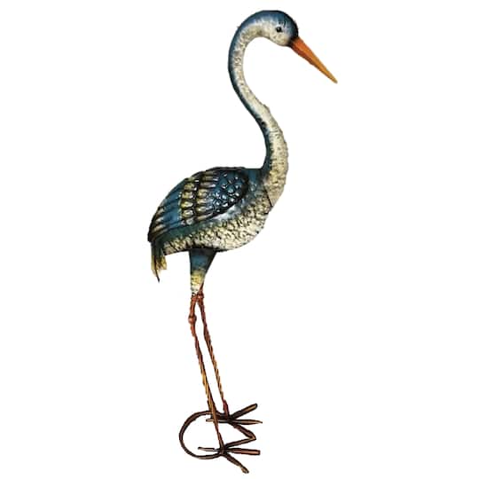 Santa's Workshop 43" Iron Blue Heron By Santasworkshop | 8.25" x 15" x 43" | Michaels®